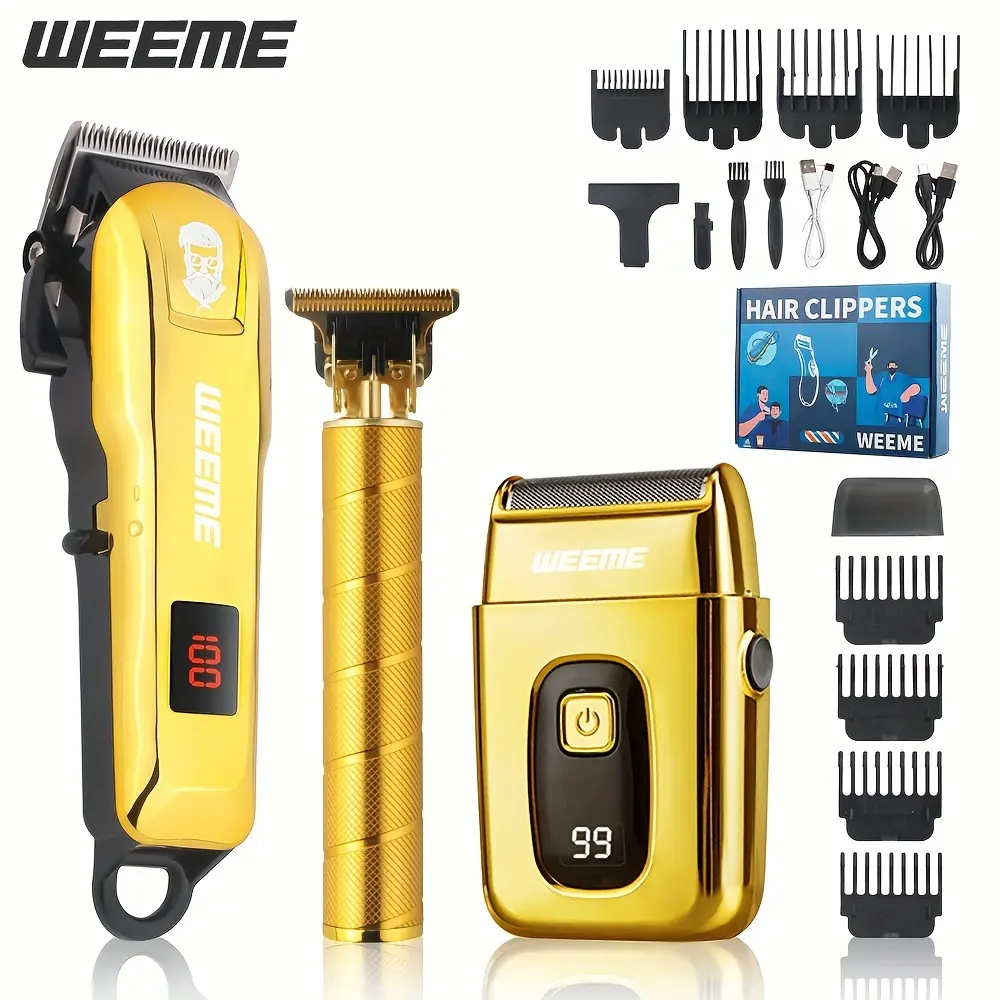 Professional Blonde Hair Clipper & Trimmer Kit